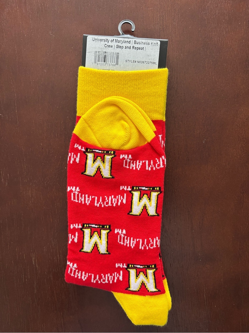 UNIVERSITY OF MARYLAND STRIDELINE CREW SOCKS NWT MEN’S SHOE SIZE 8-12 - Picture 2 of 2